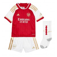 Camisa de time de futebol Arsenal Benjamin White #4 Replicas 1º Equipamento Infantil 2023-24 Manga Curta (+ Calças curtas)